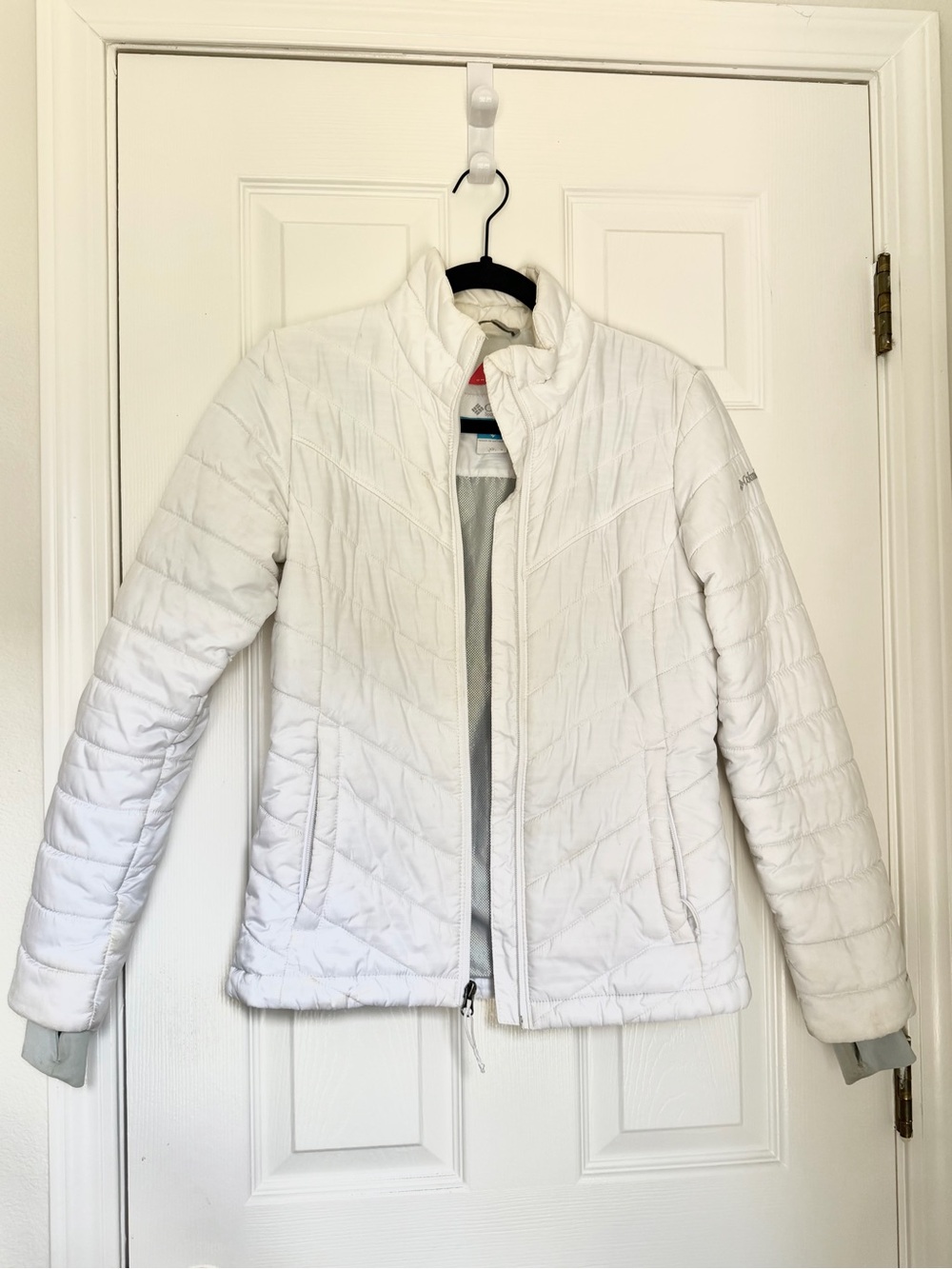 Columbia White Omni-Heat Quilted Jacket